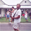 Marching in the parade